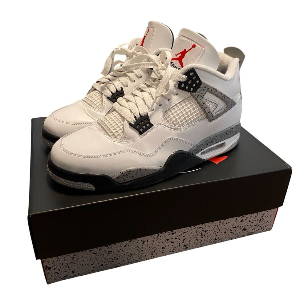 Size 12 - Air Jordan 4 Retro OG 2025 White Cement Pre-Owned In Box FV5029-100